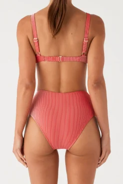 Zulu & Zephyr Signature Stripe Adjustable Bra Cup - Chilli Red Best Sale