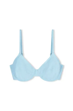 Zulu & Zephyr Signature Stripe Balconette Bra Cup Top - Shallow Blue Fashion