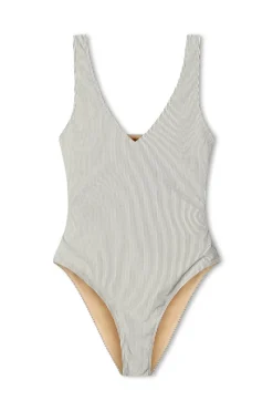 Zulu & Zephyr Signature Stripe Bikini One Piece - Coconut Fashion