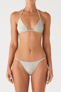 Zulu & Zephyr Signature Stripe Hipster String Brief - Coconut Clearance