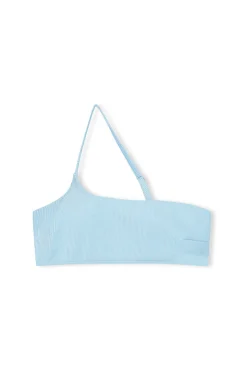 Zulu & Zephyr Signature Stripe One Shoulder Bralette - Shallow Blue Shop