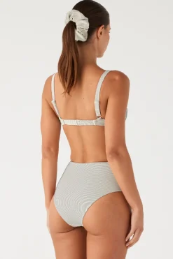 Zulu & Zephyr Signature Stripe Scrunchie - Coconut Flash Sale