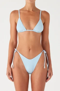 Zulu & Zephyr Signature Stripe Simple Triangle Top - Shallow Blue Best
