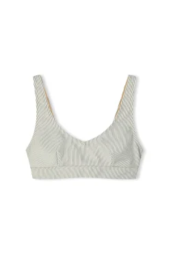 Zulu & Zephyr Signature Stripe Waistband Bralette Top - Coconut Hot