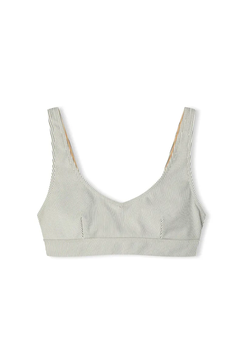 Zulu & Zephyr Signature Stripe Waistband Bralette Top - Coconut Hot