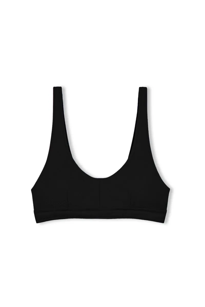 Zulu & Zephyr Signature Waistband Bralette Top - Black Best Sale