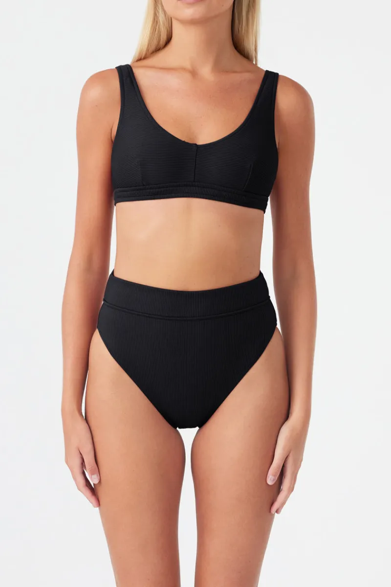 Zulu & Zephyr Signature Waistband Bralette Top - Black Best Sale