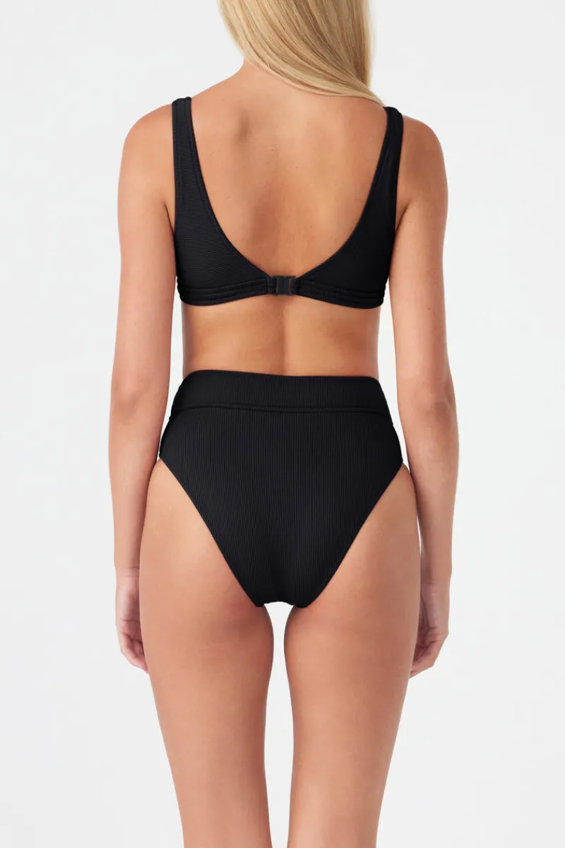 Zulu & Zephyr Signature Waistband Bralette Top - Black Best Sale