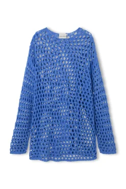 Zulu & Zephyr Sky Crochet Knit Top Outlet