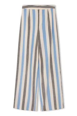Zulu & Zephyr Sky Stripe Organic Cotton Blend Pant Discount
