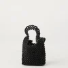 Zulu & Zephyr Small Beaded Bucket Bag - Black Hot