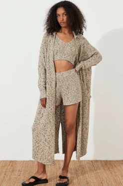 Zulu & Zephyr Stone Marle Organic Blend Knit Top Store