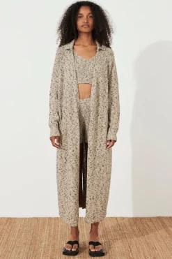 Zulu & Zephyr Stone Marle Organic Blend Knit Jacket Fashion