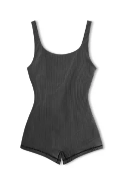 Zulu & Zephyr Stripe Rib Bodysuit - Black Hot