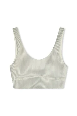 Zulu & Zephyr Stripe Rib Crop Top - Coconut Fashion