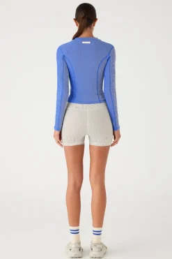 Zulu & Zephyr Stripe Rib Long Sleeve Rash Guard - Dolphin Blue Online