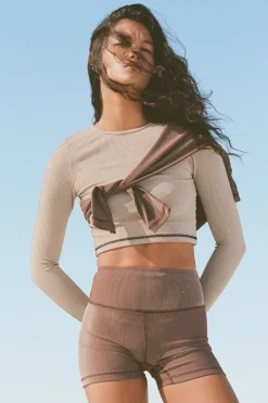 Zulu & Zephyr Stripe Rib Short - Chocolate Cheap