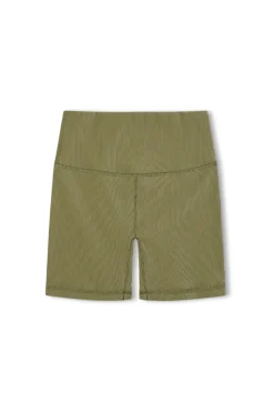 Zulu & Zephyr Stripe Rib Short - Olive Cheap