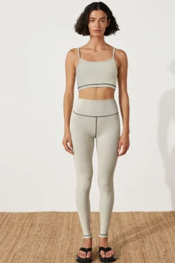 Zulu & Zephyr Stripe Rib Singlet - Coconut Fashion