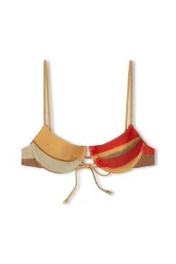 Zulu & Zephyr Sun Stripe Tie Balconette Bra Cup Discount