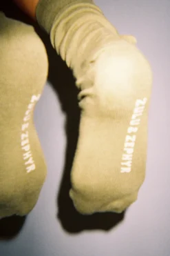Zulu & Zephyr Logo Sock - Olive Discount