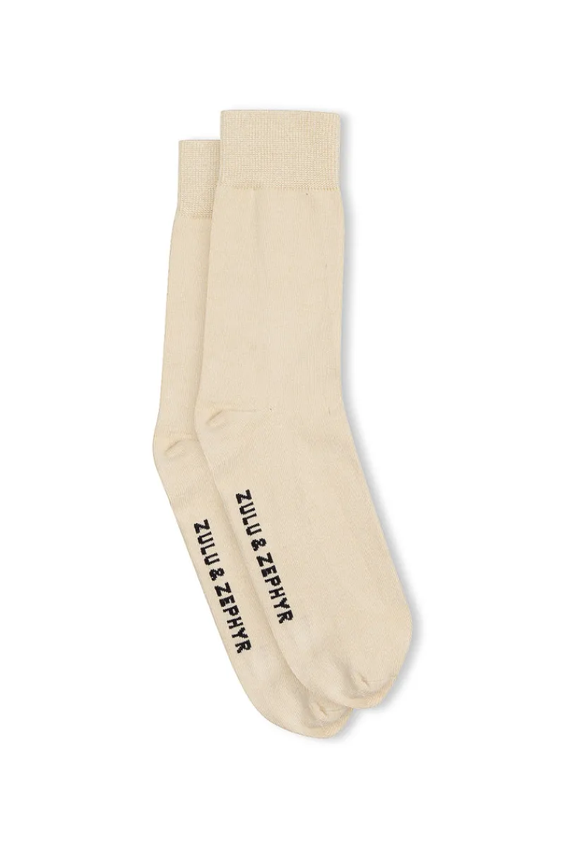 Zulu & Zephyr Logo Sock - Sand Clearance