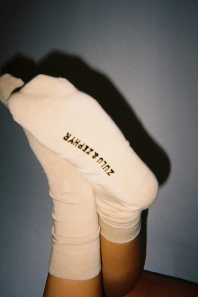 Zulu & Zephyr Logo Sock - Sand Clearance