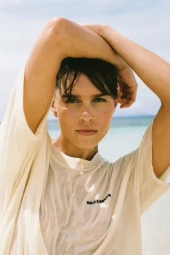 Zulu & Zephyr Logo Tee - Warm White Best Sale