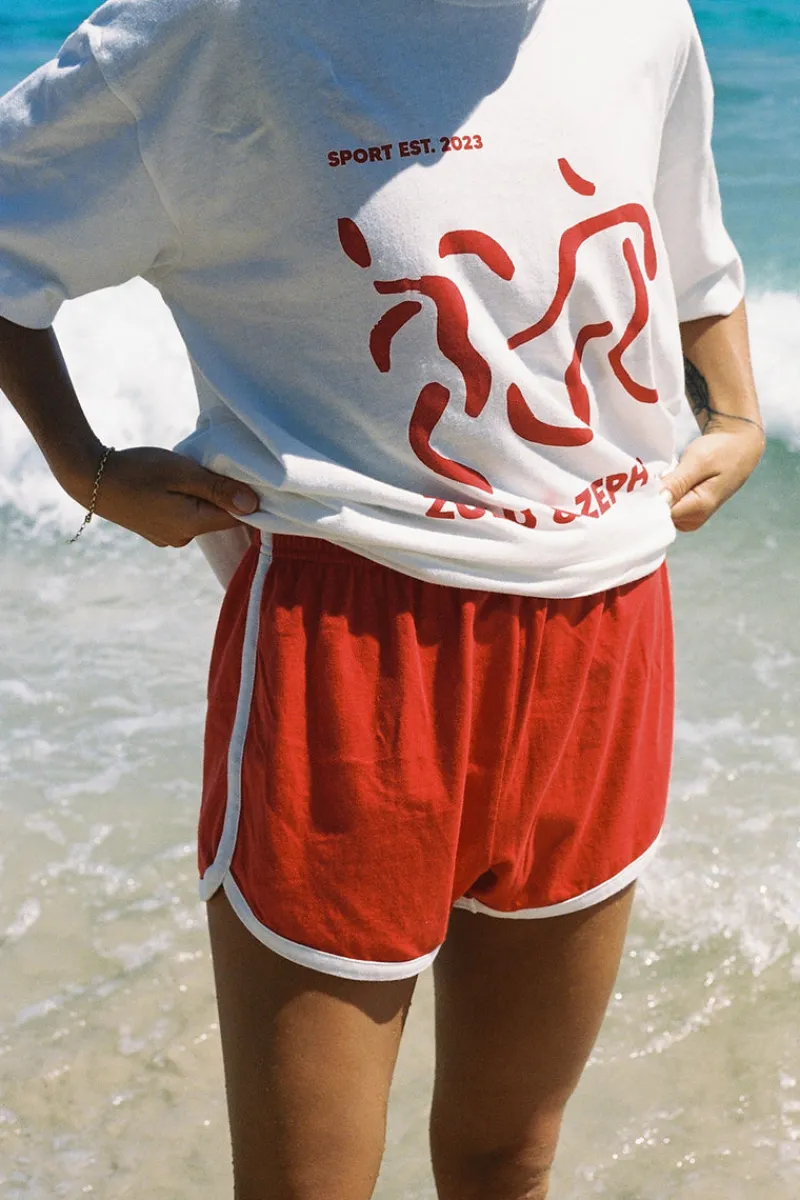 Zulu & Zephyr Sports Tee - Chilli Red Online