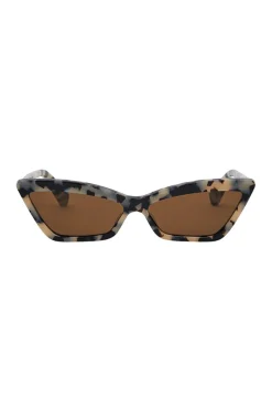 Zulu & Zephyr x Local Supply - Slim Cat Eye Sunglasses - Tortoise Cheap