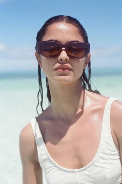 Zulu & Zephyr x Local Supply - Oval Sunglasses - Plum New