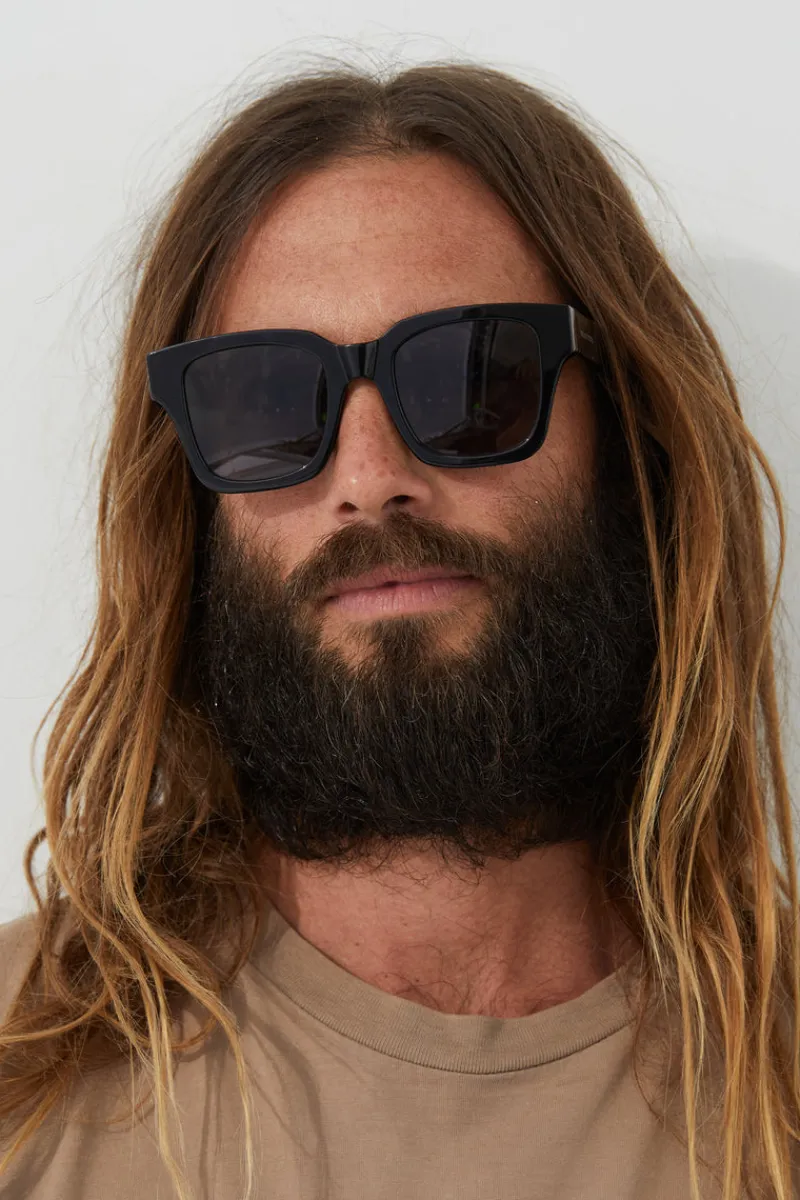 Zulu & Zephyr x Local Supply - Square Sunglasses - Black Shop