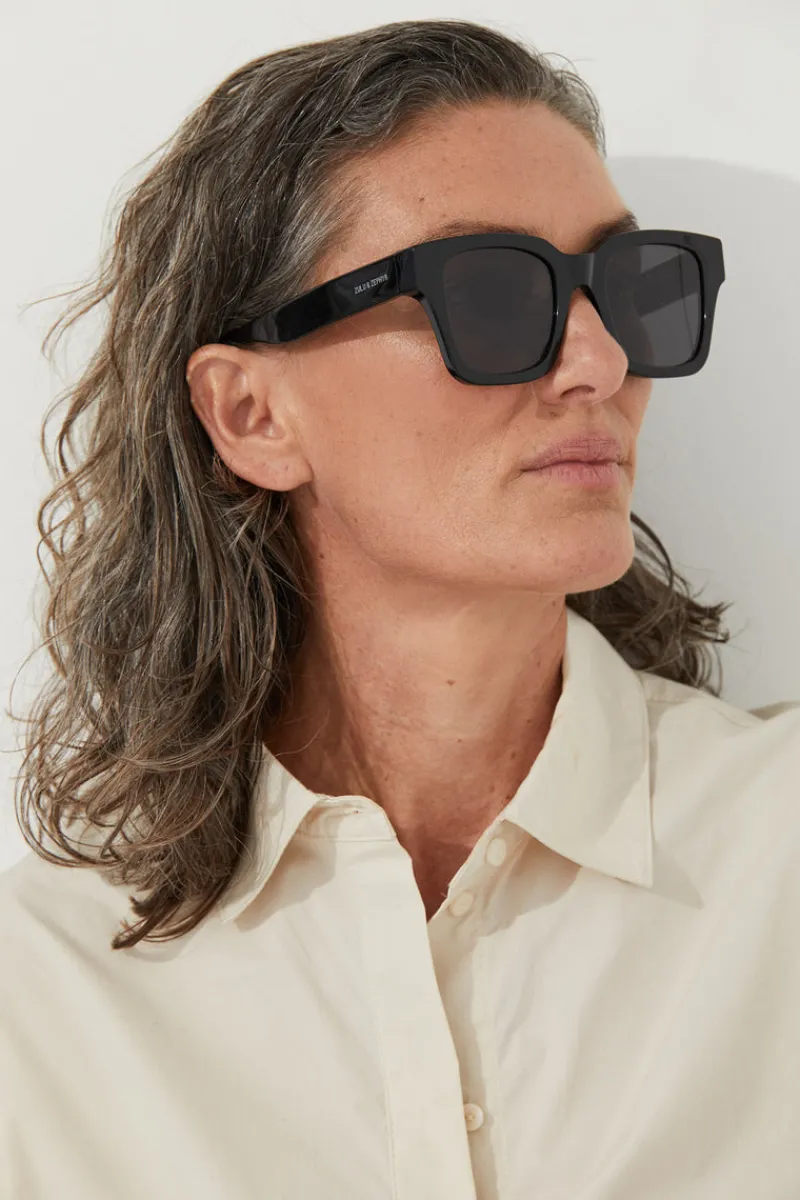 Zulu & Zephyr x Local Supply - Square Sunglasses - Black Shop